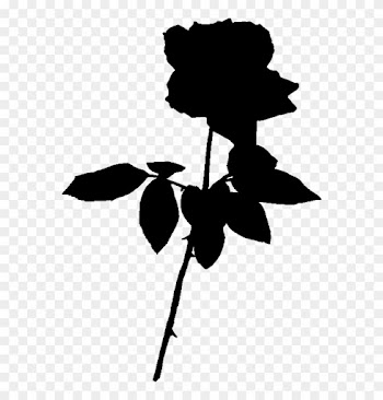Rose Silhouette Cliparts - Rose Silhouette Png