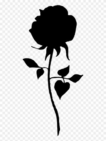 Rose Silhouette Png - Rose Silhoueete