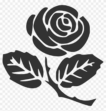 Rose Silhouette - Rose Flower Clip Art Black And White