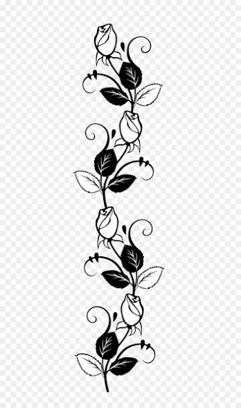 Rose Stencil Drawing Silhouette - rose 