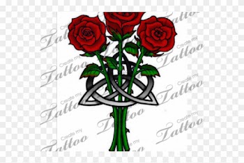 Rose Tattoo Clipart Entwined - Celtic Knot With Rose