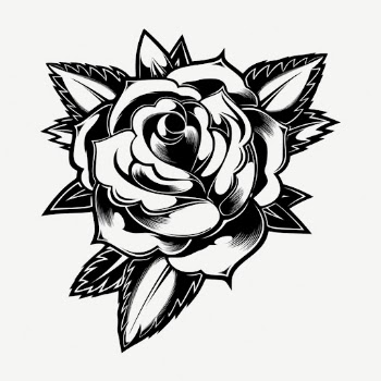 Rose tattoo drawing, vintage illustration | Free PSD - rawpixel