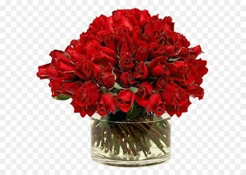 Rose Vase Red Clip art - Transparent Red Roses in Vase 