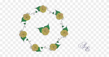 Rose Vine Circle Large - Rose