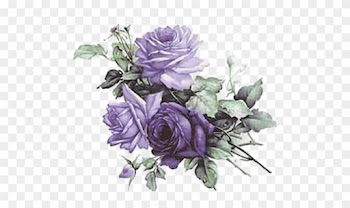 Rose - Vintage Purple Rose Clip Art