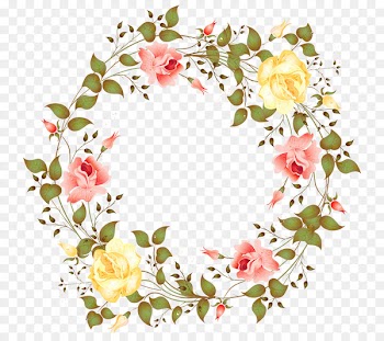 Rose Wedding invitation Flower Pink - Color flower garland 