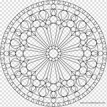 Rose window Stained glass Coloring book Mandala, window transparent background PNG clipart