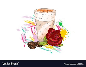 Rose with colorful splashes vector image