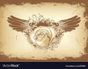 Rose with wings vector image