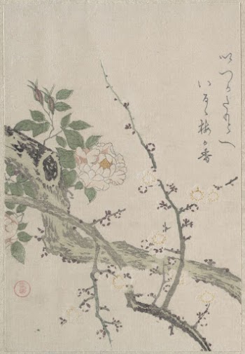 Roses and Plum Blossoms by Kubo | Free Photo - rawpixel