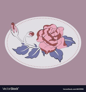 Roses wedding card theme vector image