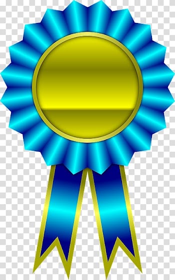 Rosette Gold Award Ribbon, gold transparent background PNG clipart