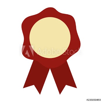 rosette medal on white background