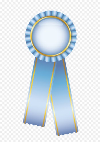 Rosette Ribbon Clip art - Rosette Ribbon Blue PNG Clipart Picture 