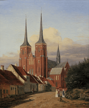 Roskilde Cathedral painting by Jørgen | Free Photo - rawpixel