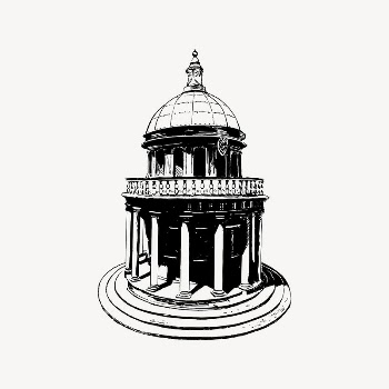 Rotunda drawing, vintage architecture illustration | Free Vector Illustration - rawpixel