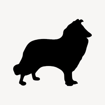 Rough Collie dog silhouette collage | Free PSD - rawpixel