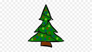Rough Xmas Tree Christmas Peace Symbol Sign Coloring - Ugly Christmas Tree Cartoon