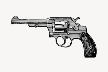 Roulette gun drawing, vintage weapon | Free Vector - rawpixel