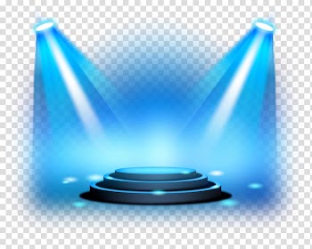 Round 3-step stage with lights , Stage lighting Spotlight, lights transparent background PNG clipart