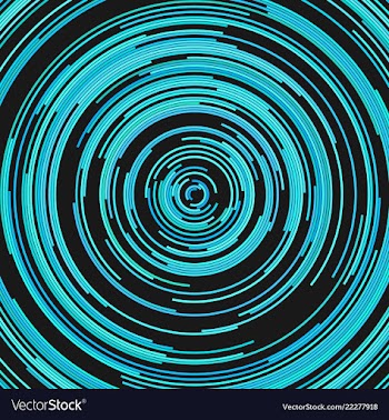 Round abstract background from concentric half vector image