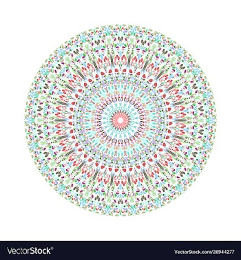 Round abstract colorful circular gemstone pattern vector image