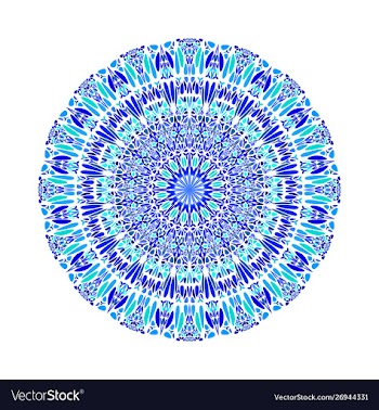 Round abstract geometrical colorful floral vector image