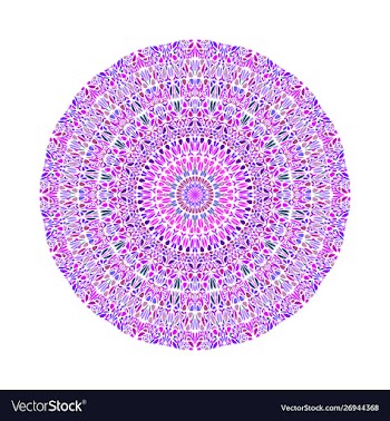 Round abstract geometrical colorful floral vector image
