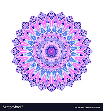 Round abstract geometrical mosaic triangle vector image