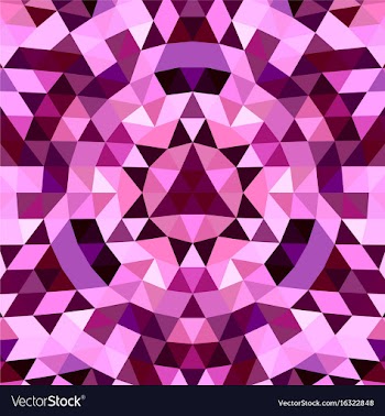 Round abstract geometrical triangle kaleidoscope vector image
