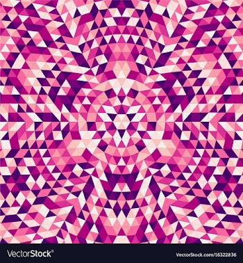 Round abstract geometrical triangle mandala vector image