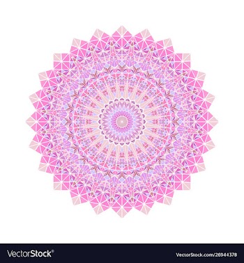 Round abstract geometrical triangle tile mosaic vector image