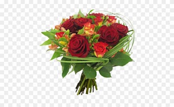 Round And Compact Tied Bouquet Of Grand Prix Roses - Bouquet Roses Rouge Et Lierre