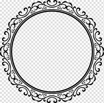 Round black frame , Bumper sticker Zazzle Wedding invitation Label, continental atmospheric circular border ornamentat transparent background PNG clipart