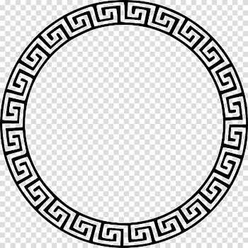 Round black frame, New York City Sisyphus Information, greek transparent background PNG clipart