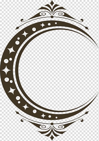 Round black frame, Romantic European-style flower border transparent background PNG clipart