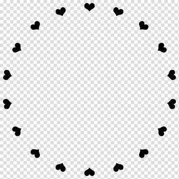 Round black heart pattern, Portland Pottery Inc Heart, Heart circle transparent background PNG clipart