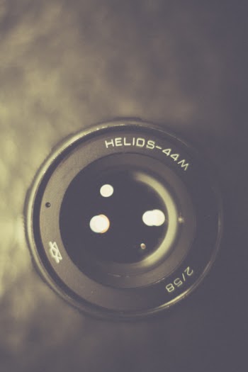 Round Black Helios-44m Camera