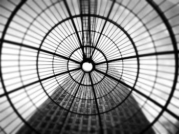 Round Black Metal Framed Glass Decor