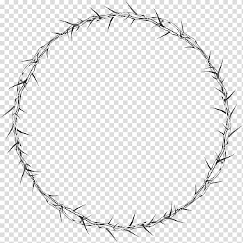 Round black spiky border, Circle Thorns, spines, and prickles Pixabay Illustration, Round Frame transparent background PNG clipart