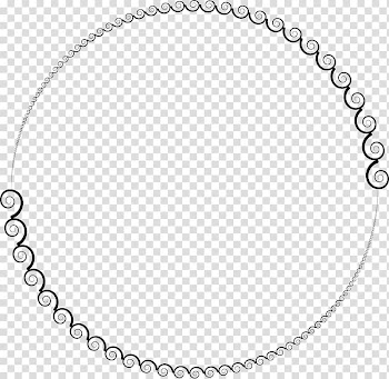 Round black wrought frame , Circle Spiral Geometry Drawing , circle border transparent background PNG clipart