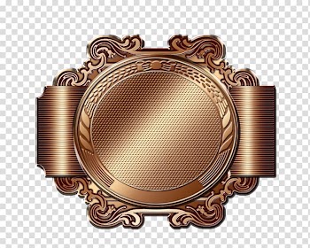 Round brown cordless portable frame , Wine label Metal Copper, Metal Shield transparent background PNG clipart