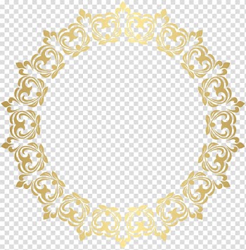 Round brown floral frame illustration, Arabesque frame Ornament Illustration, Round Border Frame transparent background PNG clipart