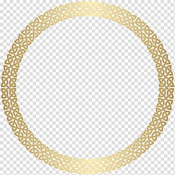 Round brown frame , , Round Border Frame Gold transparent background PNG clipart