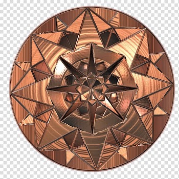Round brown wall ornament, Christmas Decoration Copper transparent background PNG clipart