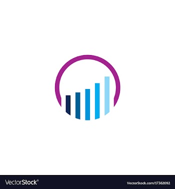  					Round chart business logo vector image														
