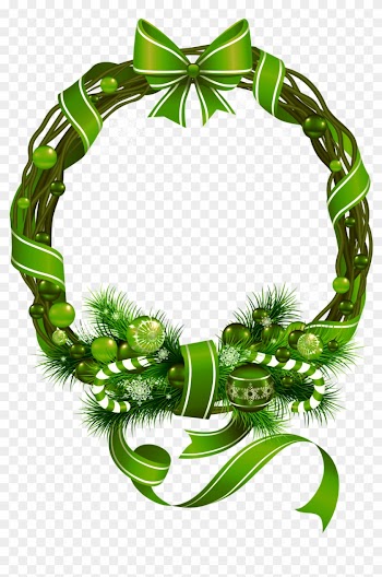 Round Christmas Ribbon - Wreath Merry Christmas Png