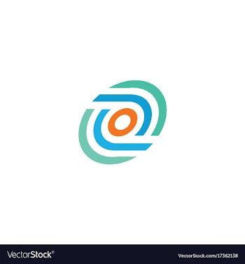  					Round circle technology logo vector image														