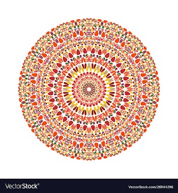 Round circular abstract colorful gemstone vector image