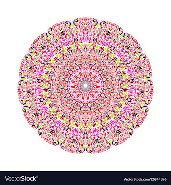 Round circular abstract geometrical floral vector image